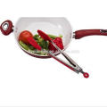 BPA Free Popular Restaurant Dedicated resistente al calor de silicona de acero inoxidable / Metal Tongs de servicio